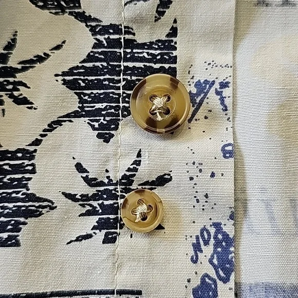 CROSSINGS, men's XL casual button-down shirt. Tropical print. EXCELLENT. - Picture 10 of 10